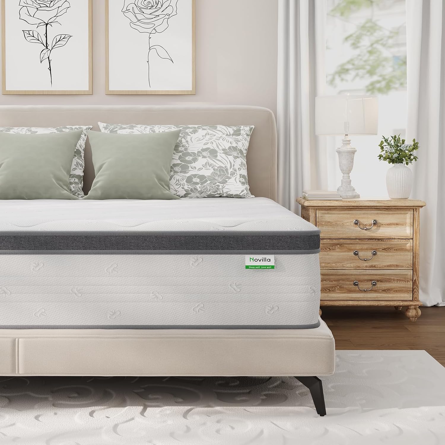 Memory Foam Mattress In A Box Queen - Materasso Queen da 14 pollici, letto