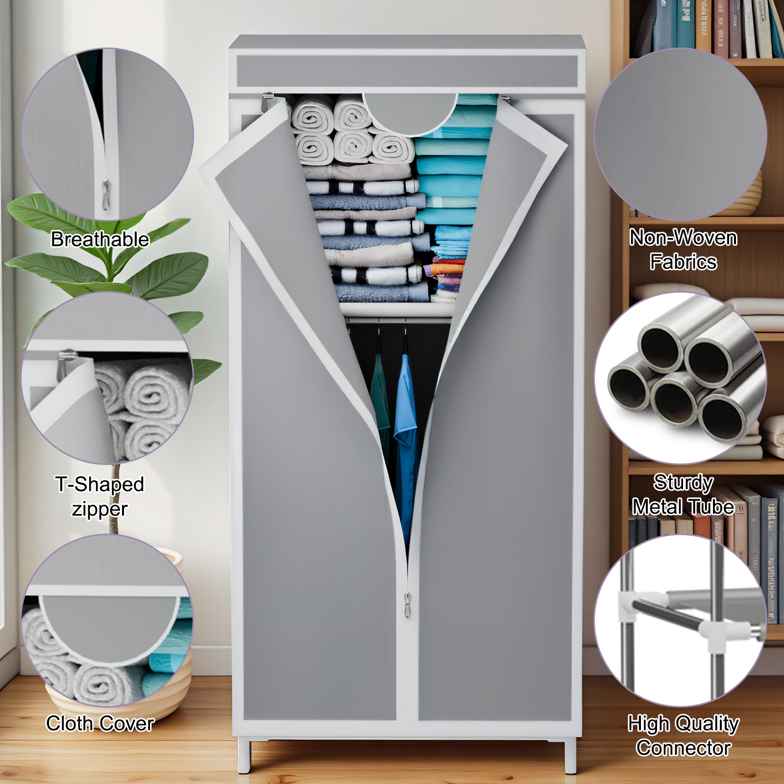 Armadio Portatile in Tessuto c - Wardrobe Closet Portable Fabric Cover recensione e prezzo