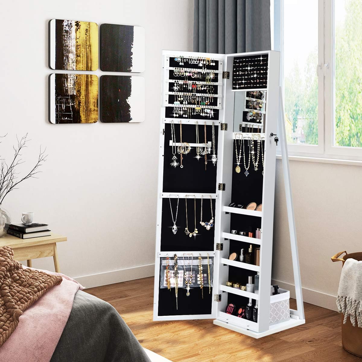 Armadio portagioielli da terra - Full Length Mirror Jewelry Armoire recensione e prezzo