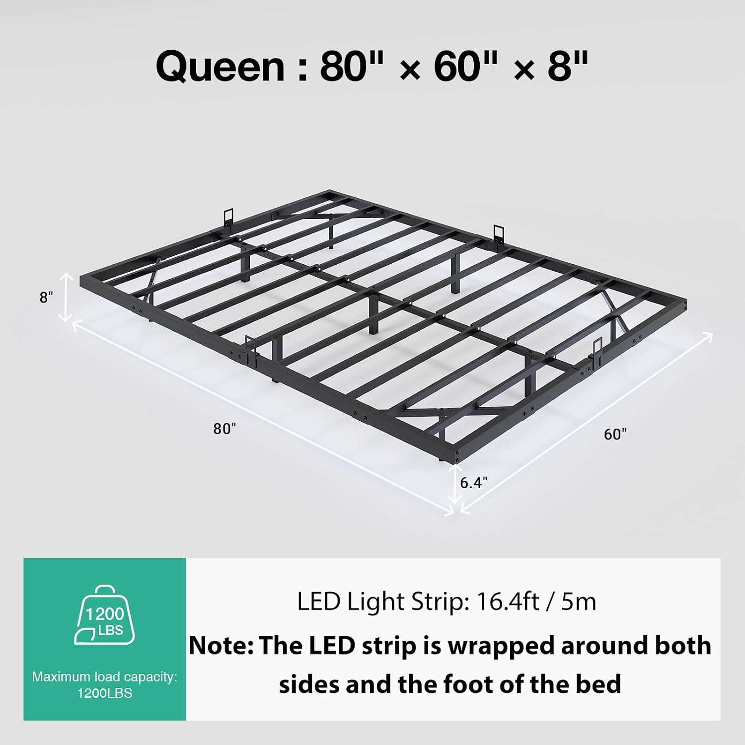 Struttura per letto a piattafo - Memory Foam Mattress In A Box Queen recensione e prezzo